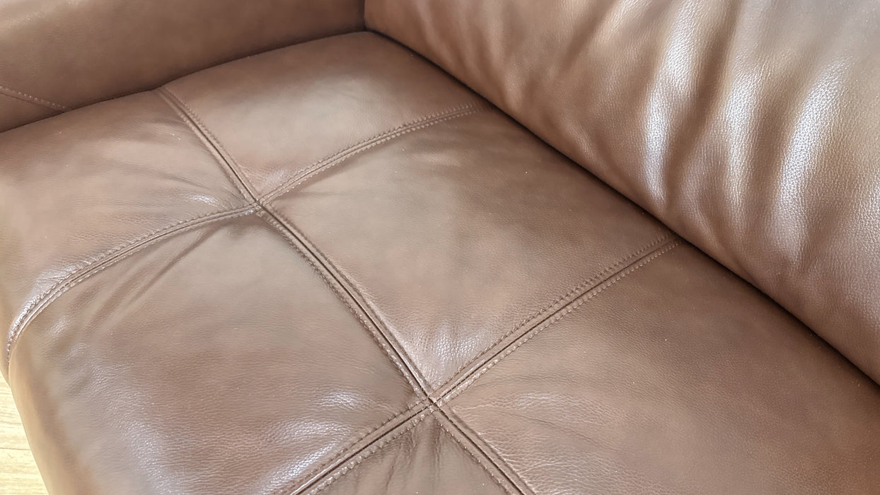 Sofology The Marvella 4 Seater Leather Sofa in Trusty Sheen Leather Chocolate
