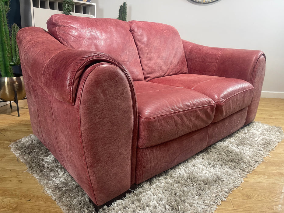 Galleria Leather 2 Seater Utah Bordeaux (WA2)