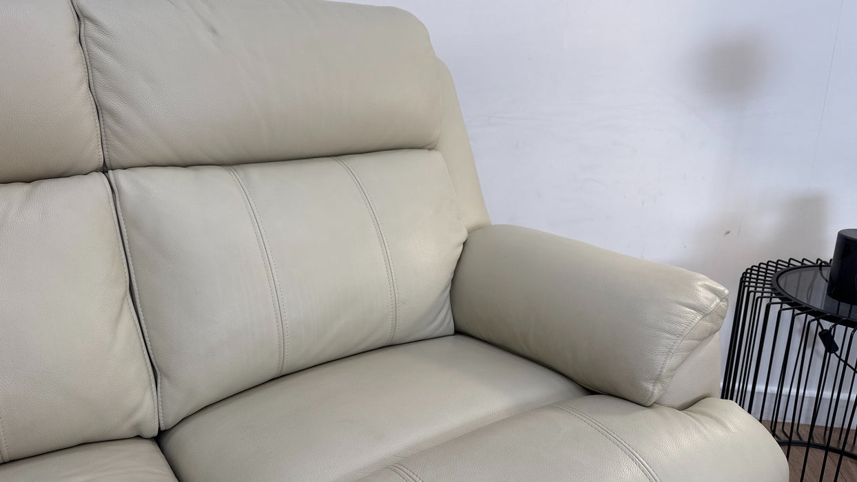 Sofology Gracie Leather 3 Seater in Trusty Sheen Bone China