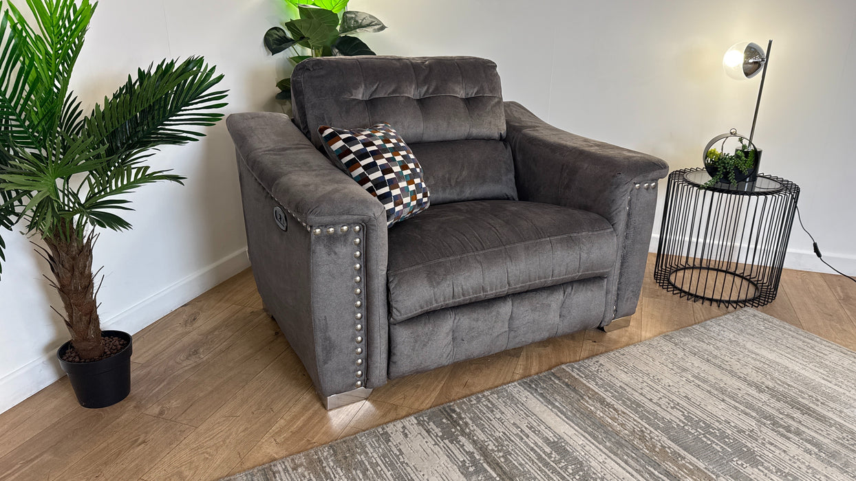 DFS The New Hollywood Fabric Recliner Chair in Mory Grey