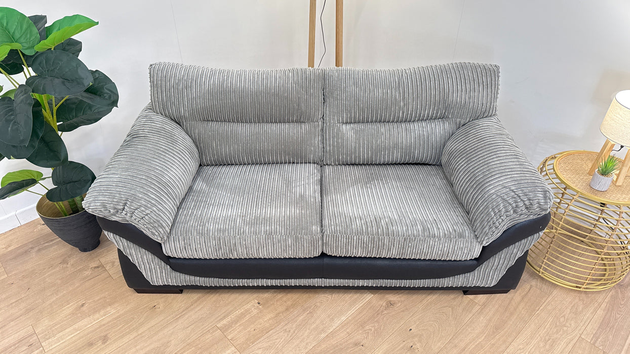 Zana 3 Seater - Fabric Sofa - Grey