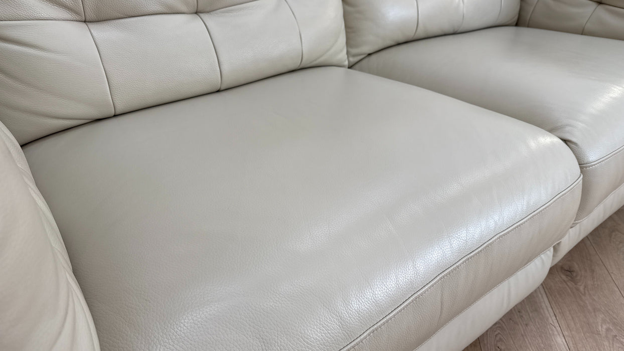 Sofology Muse Leather Recliner 2.5 Seater in Bone China