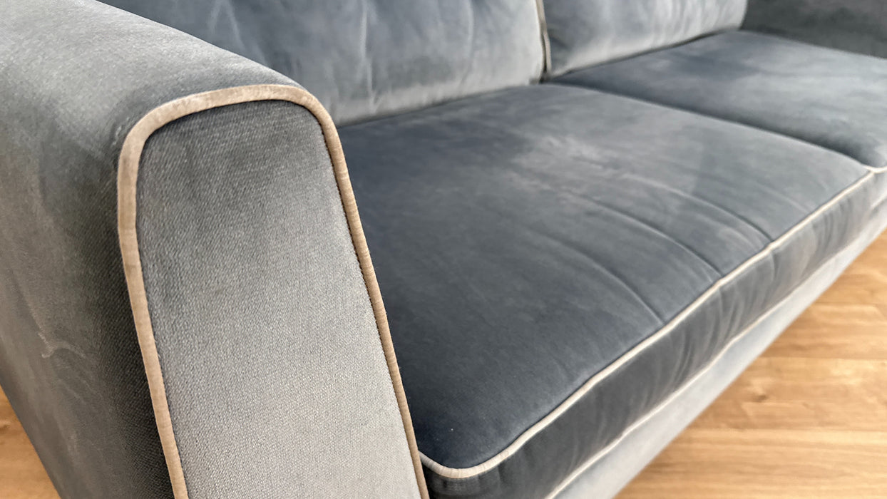 Sofology Cricket Fabric 4 Seater in Slate Velvet