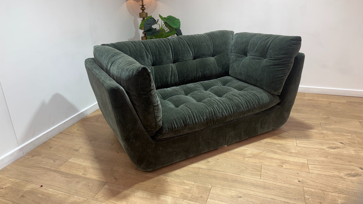 Sofology The Cocoon Fabric 2 Seater in Relaxed Chenille Pine