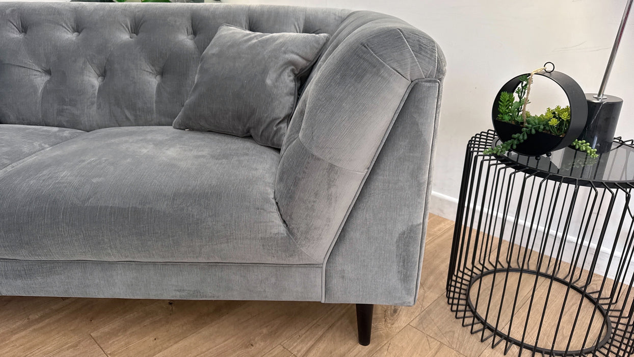 Sofology Bridgerton Fabric 3 Seater in Etched Velvet Slate