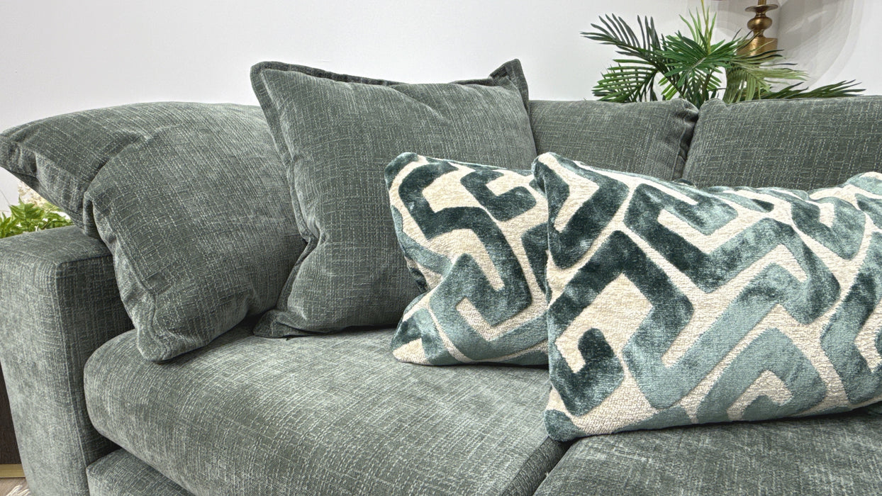 Sofology Harrington Fabric 2 Seater in Soft Slub Chenille Pine Mix