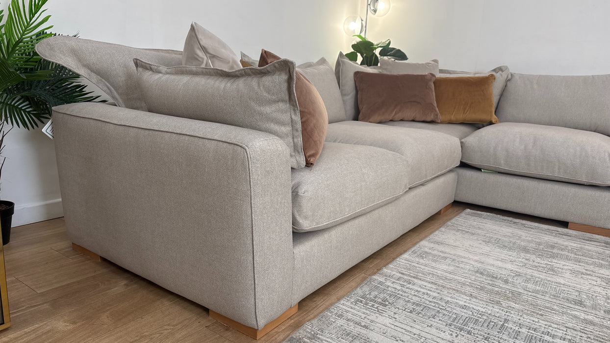 Sofology Gaia Fabric 3 Corner 1.5 Terminal in Lifestyle Woven Linen Mix