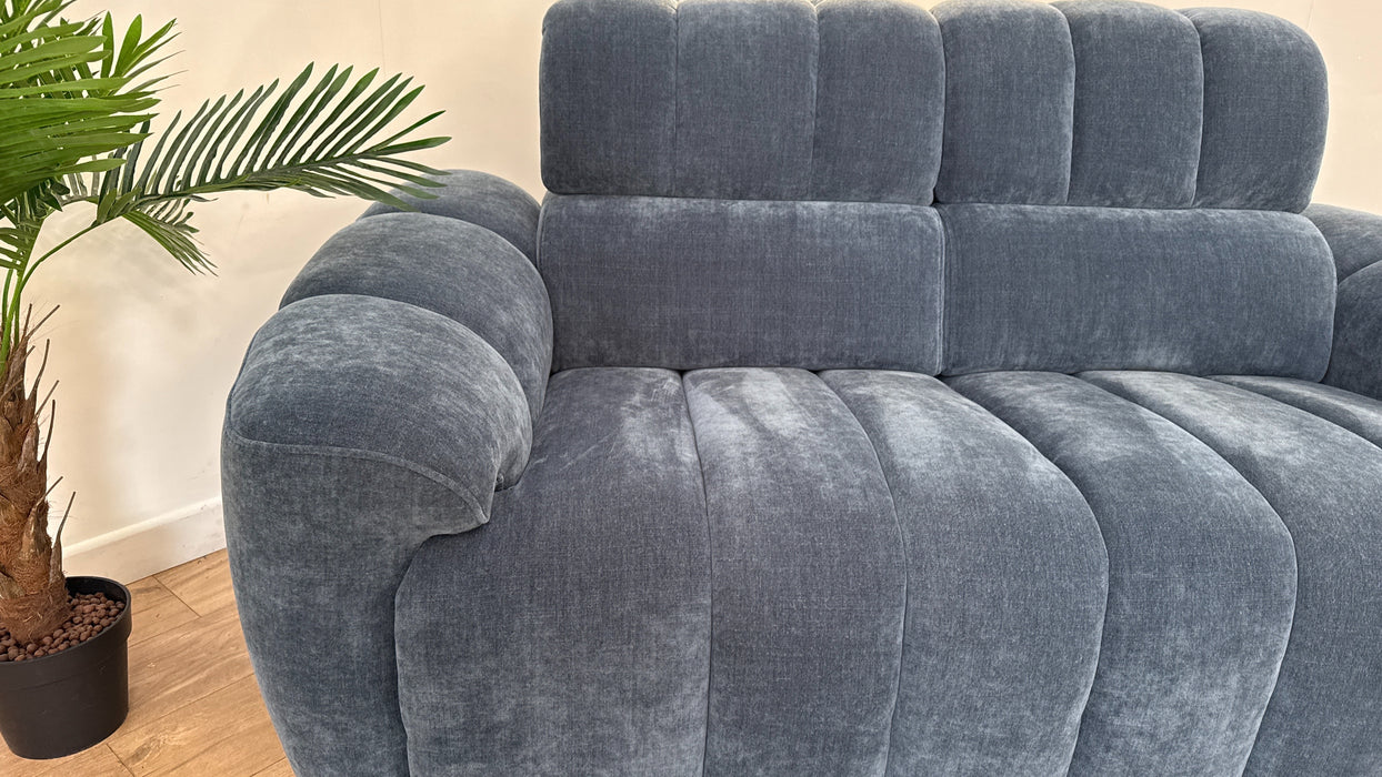 Sofology Nobu Fabric 2 Seater in Relaxed Chenille Denim