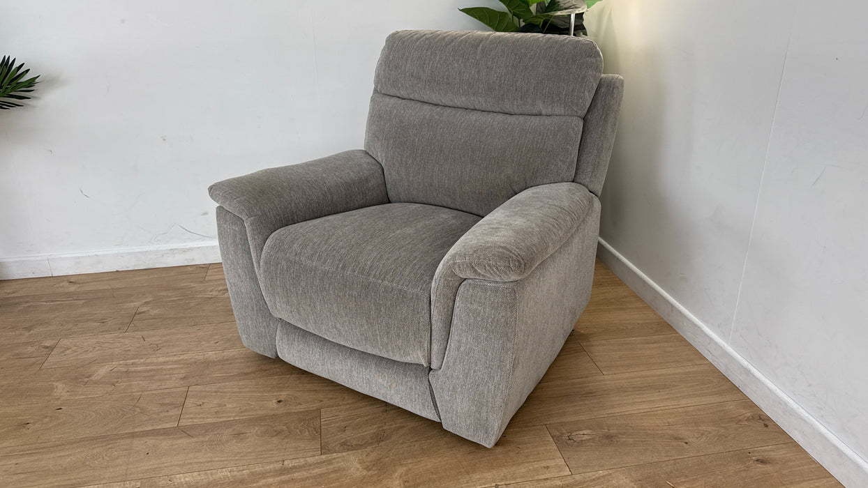 DFS Lakelyn Express Fabric Recliner Chair in Fog