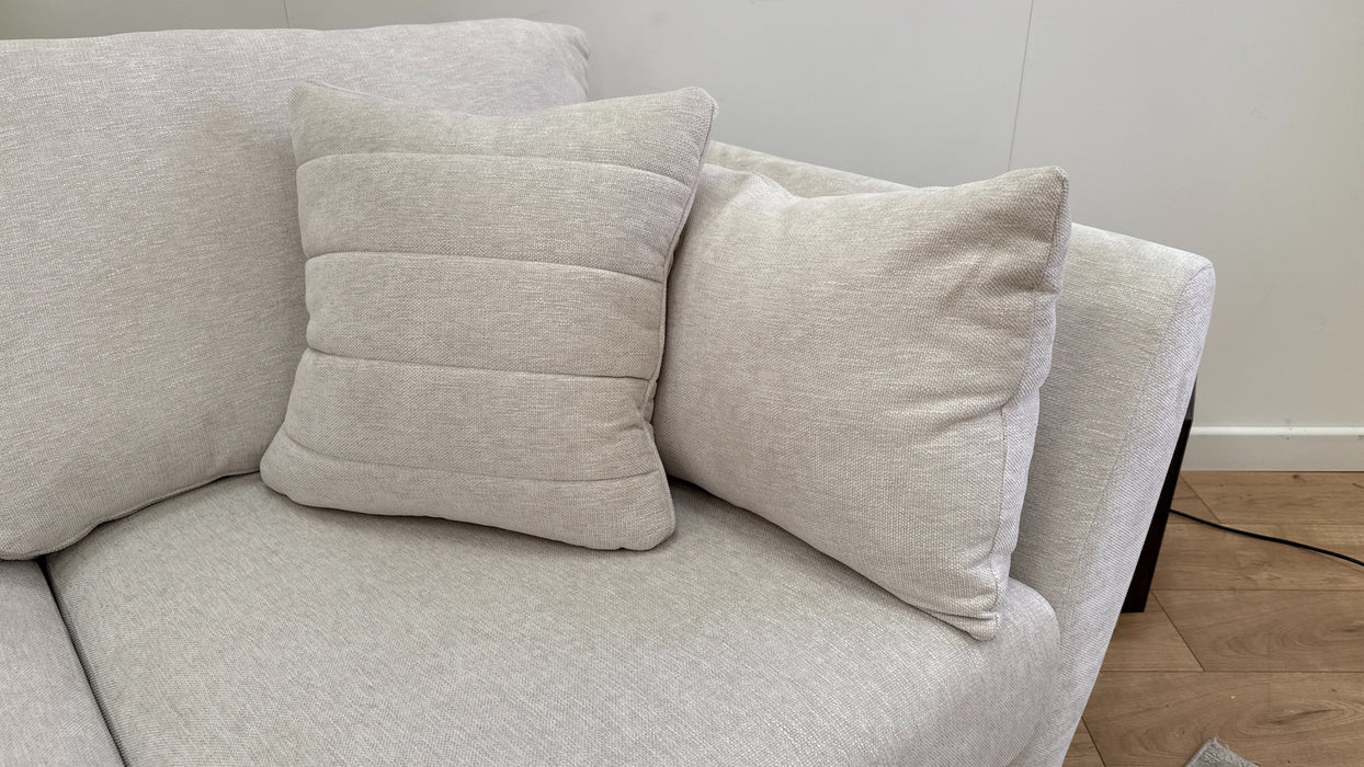 Sofology Calista Fabric 2 Seater Full Back in Linen Look Chenille Mist