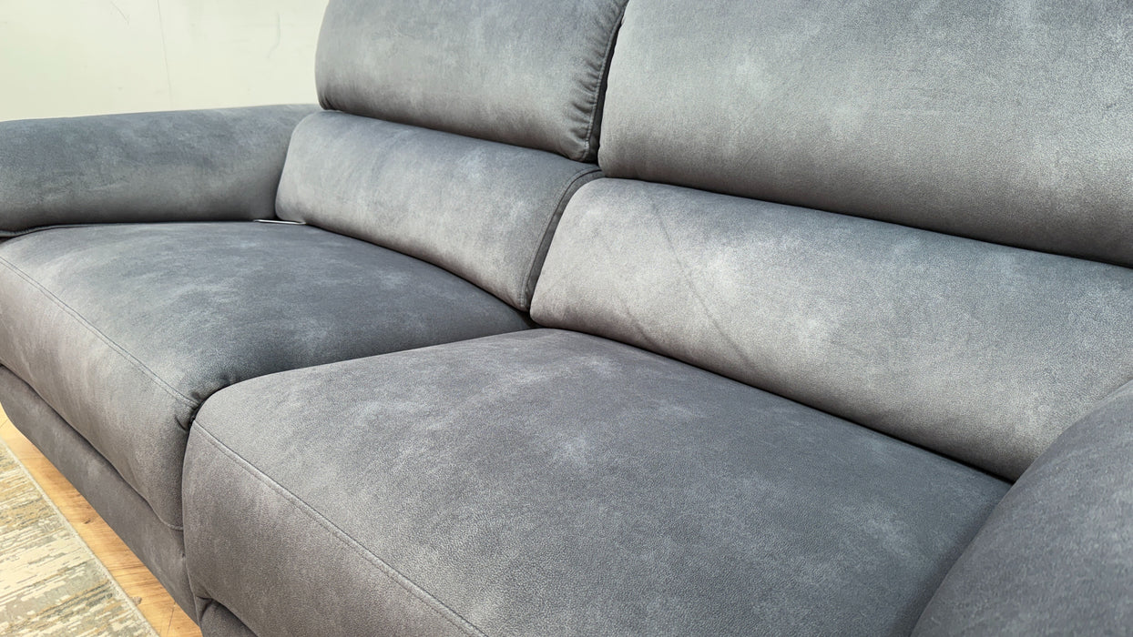Sofology Hugo Fabric 2.5 Seater Power Recliner/Headrest in Lifestyle Flecked Charcoal