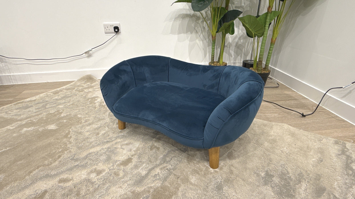 Sofology Perle Fabric Small Dog Sofa in Teal