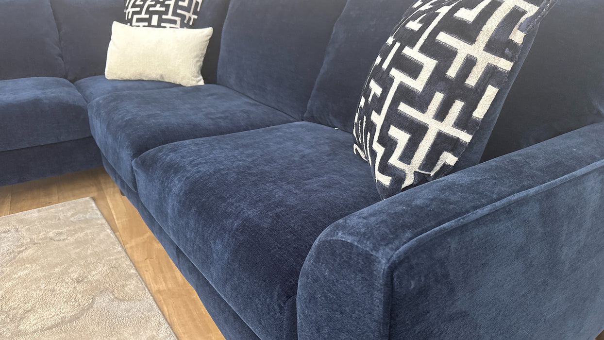 Sofology Mayfair Fabric Chaise 1 Corner 3 in Navy