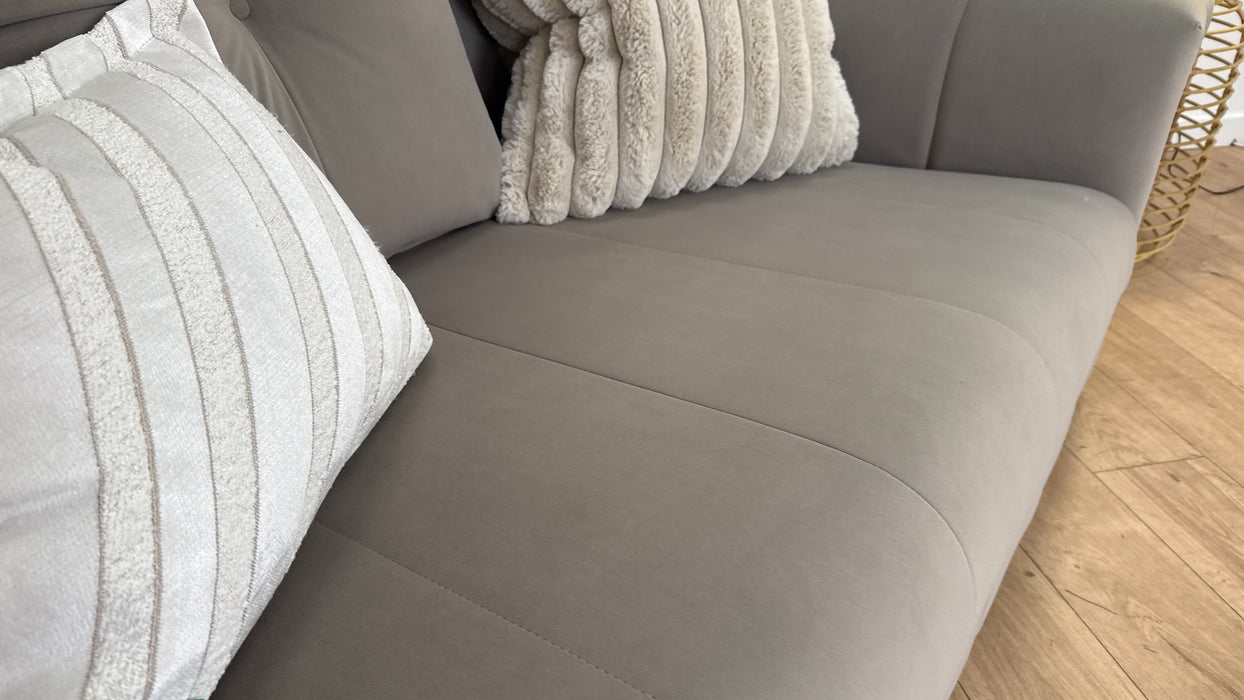 Sofology The Oscar 2 Seater Fabric Sofa in Super Matt Velvet Pebble Mix