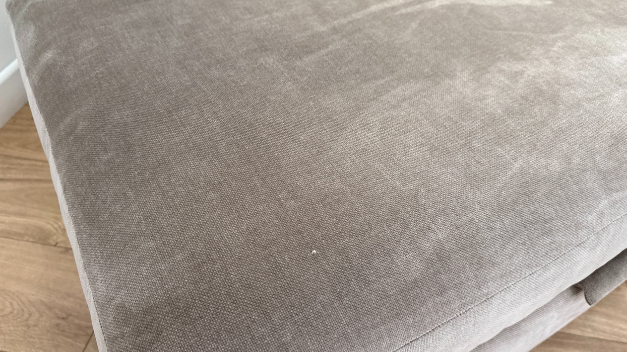 Sofology the Oscar Fabric Storage Footstool in Fine Textured Chenille Stone