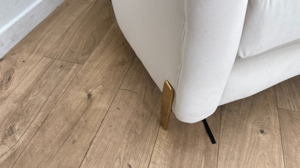 Sofology The Oscar Accent Chair in Super Matt Velvet Ecru Mix