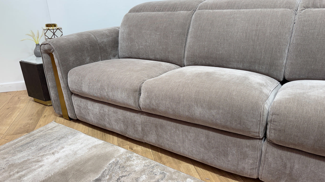 Sofology Kingsbridge Fabric 3 Seater in Relaxed Chenille Nutmeg