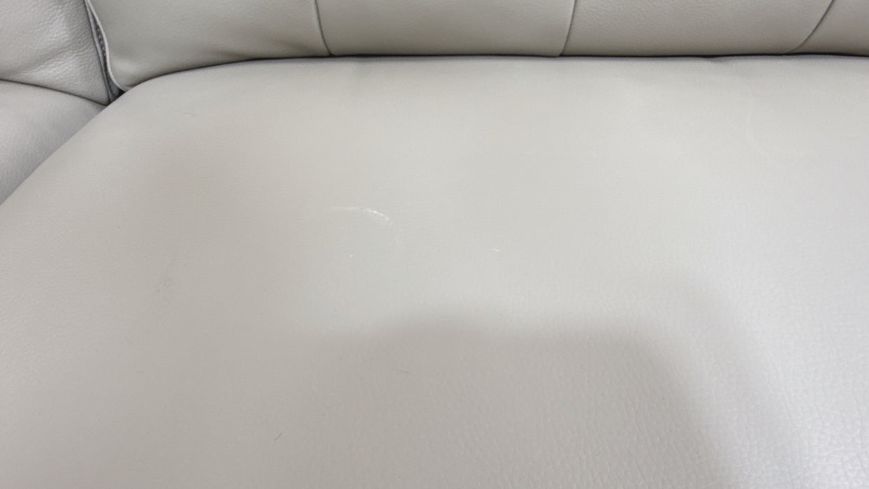Sofology Muse Leather 1.5 Corner 3 Power Recliner Supportive Headrests in Trusty Embossed Stone