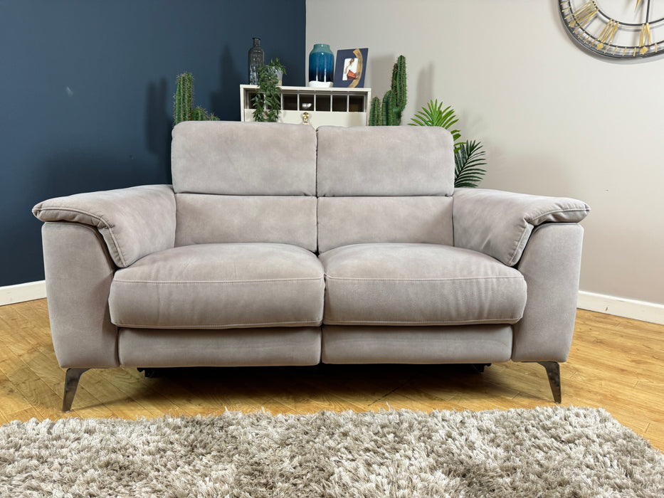 Illinois Fabric 2 Seater - Lifestyle Mottled Marble - Power Headrest Power Recliner (WA2)