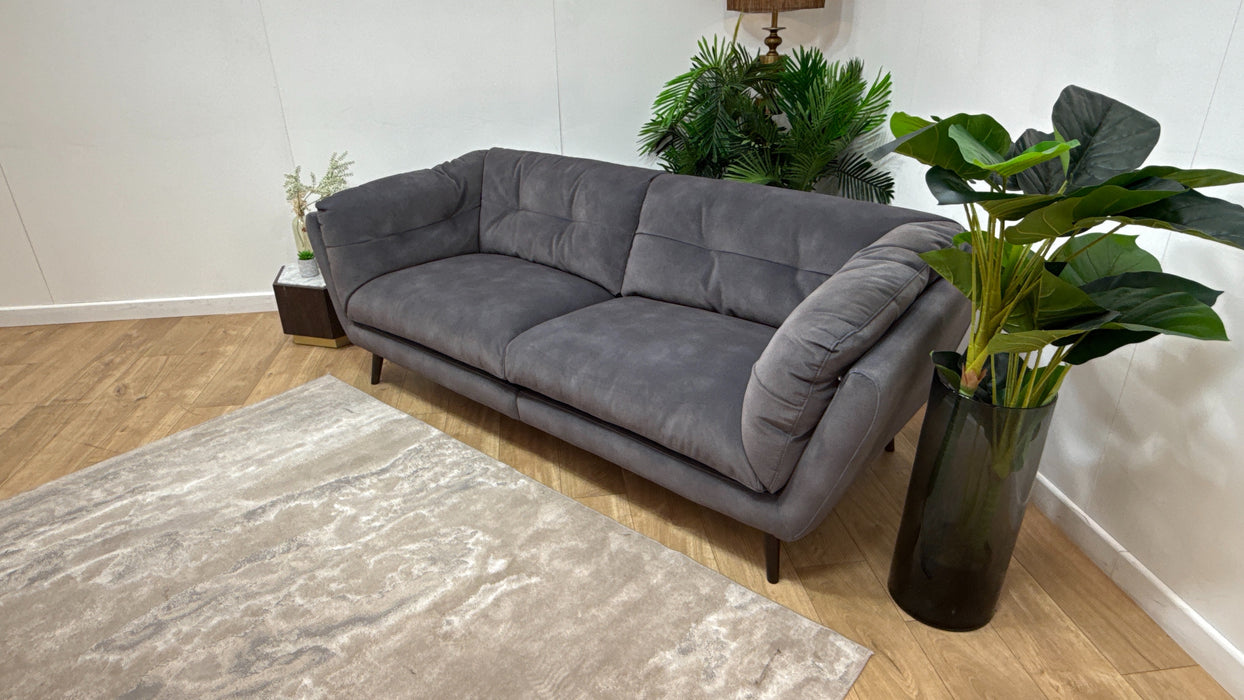 Sofology Hygge Fabric 4 Seater Split in Lifestyle Mottled Charcoal