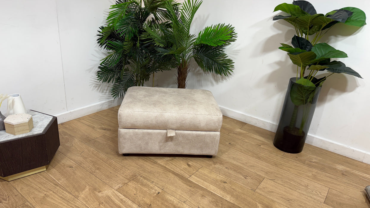 Sofology Savoy Fabric Large Storage Footstool in Lifestyle Dapple Marble