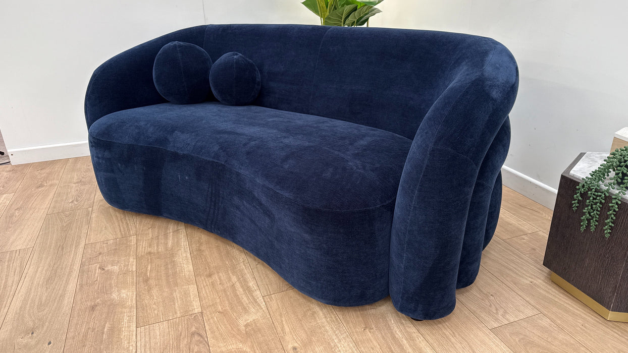 Sofology The Dalston 3 Seater Sofa in Soft Chenille Navy Limited Edition