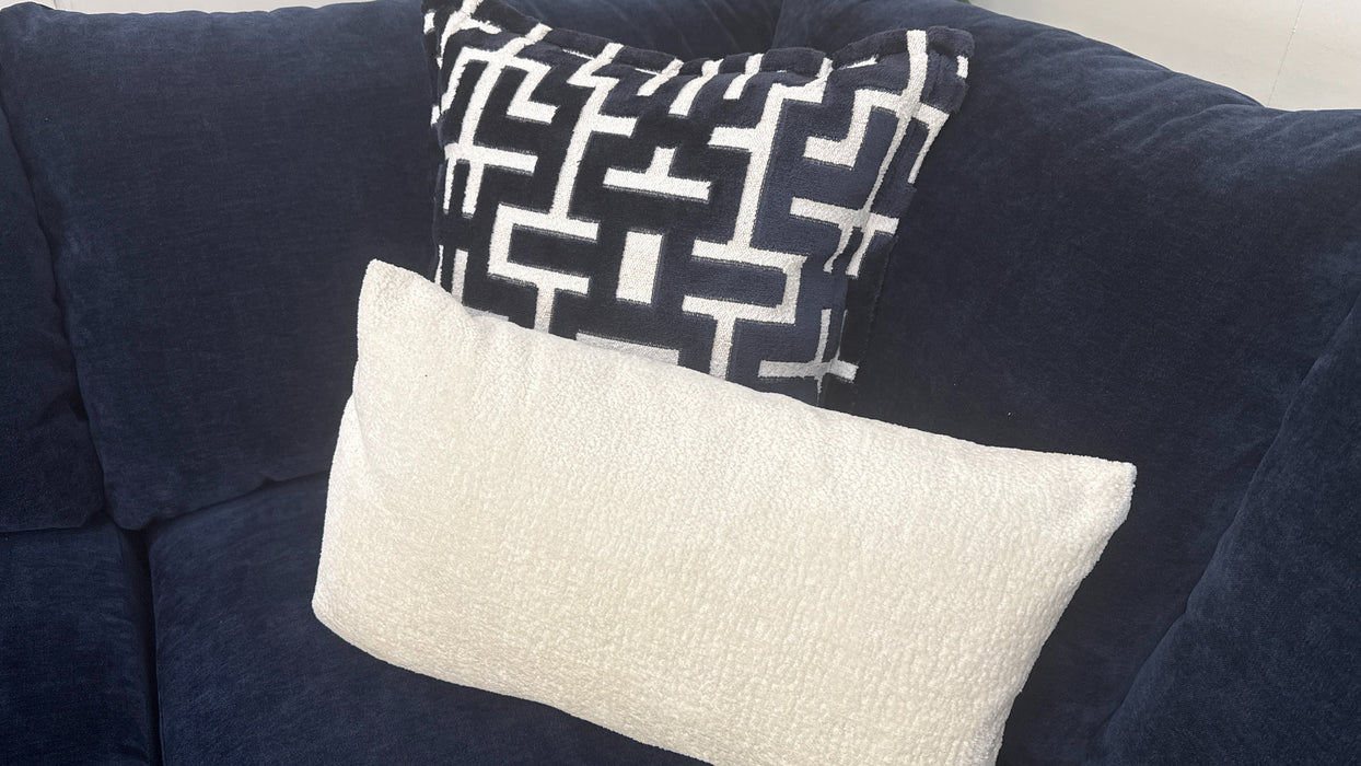 Sofology Mayfair Fabric Chaise 1 Corner 3 in Navy