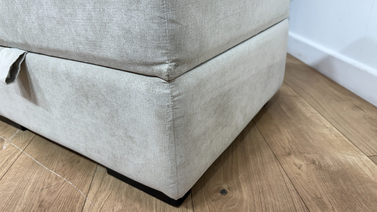 DFS The Freya Fabric Footstool In Silver