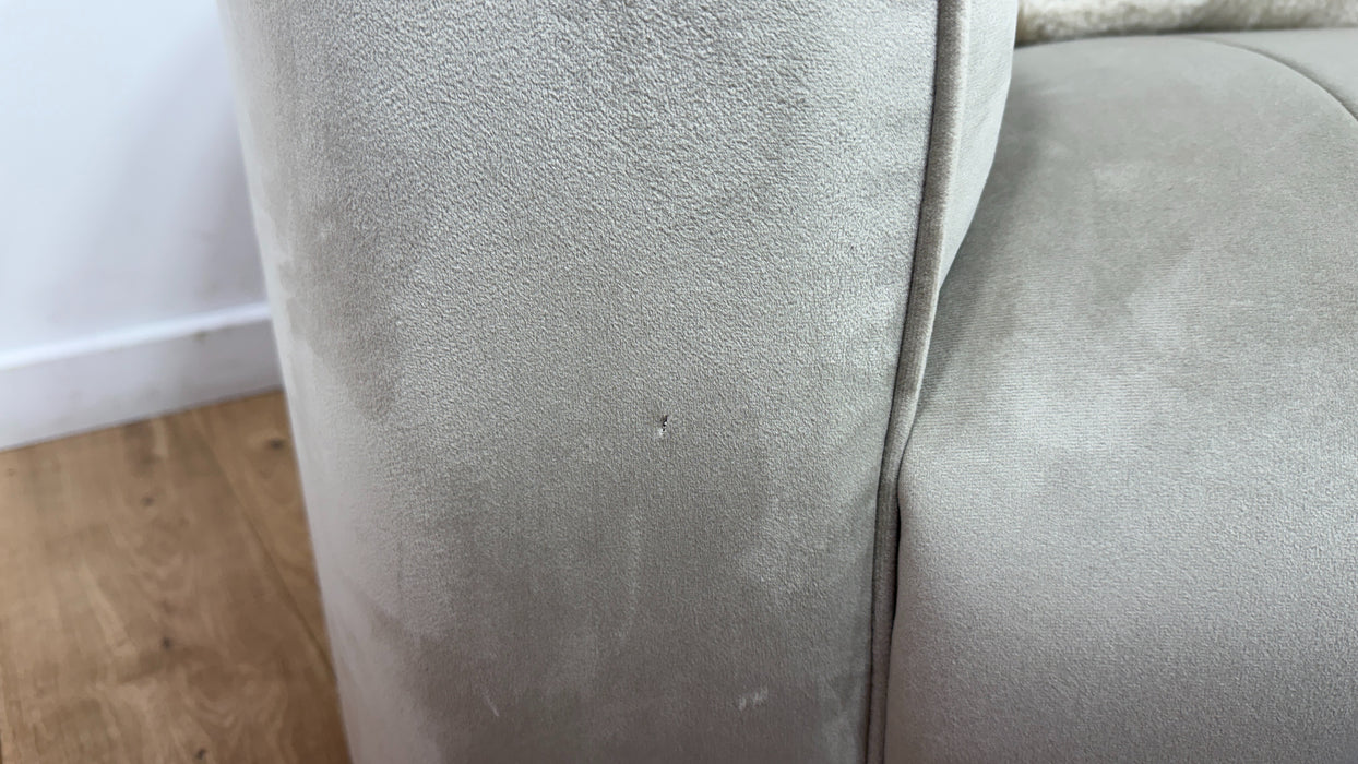 Sofology Fitzrovia Fabric 3 Seater in Matt Velvet Stone