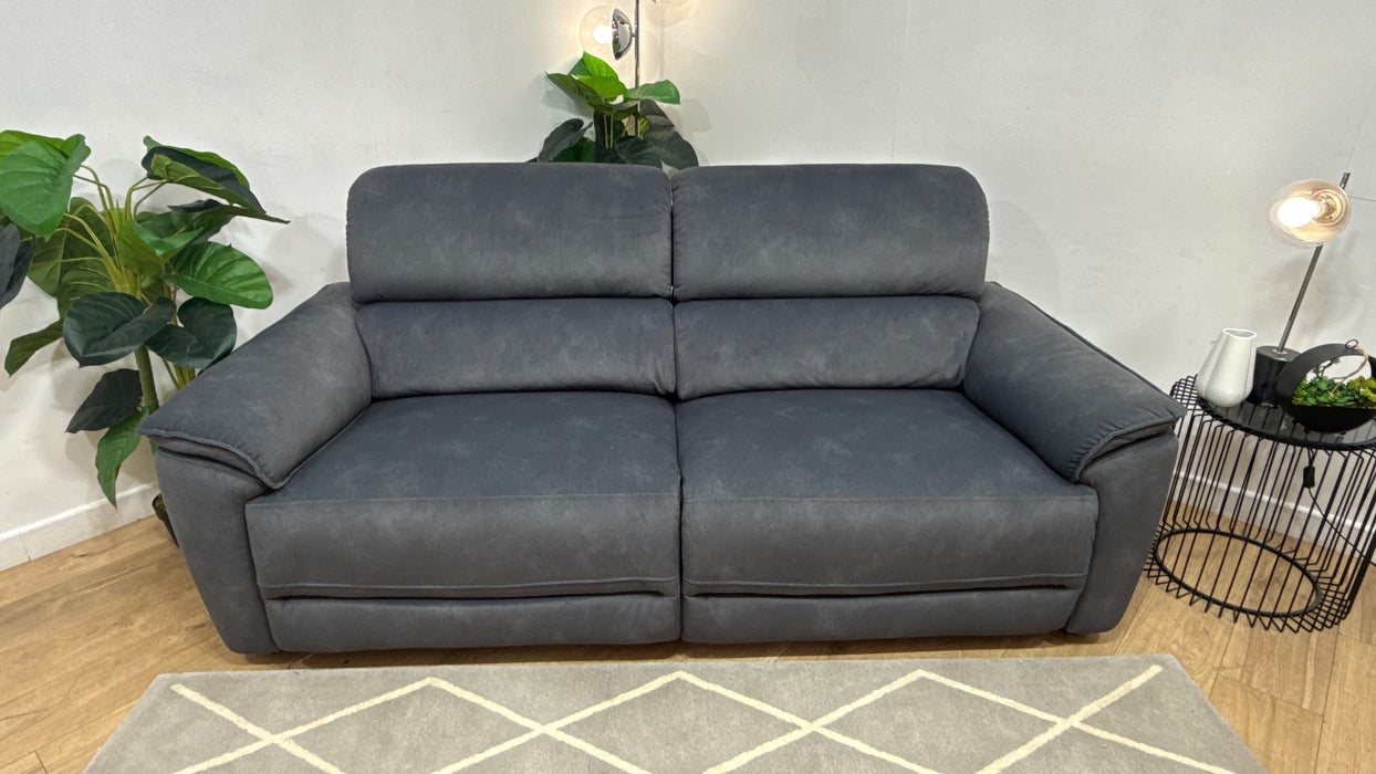 Sofology Hugo Fabric 2.5 Seater Power Recliner/Headrest in Lifestyle Flecked Charcoal