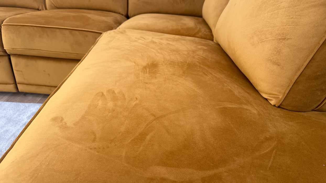 DFS Orka Fabric 2 Corner 1 in Mustard