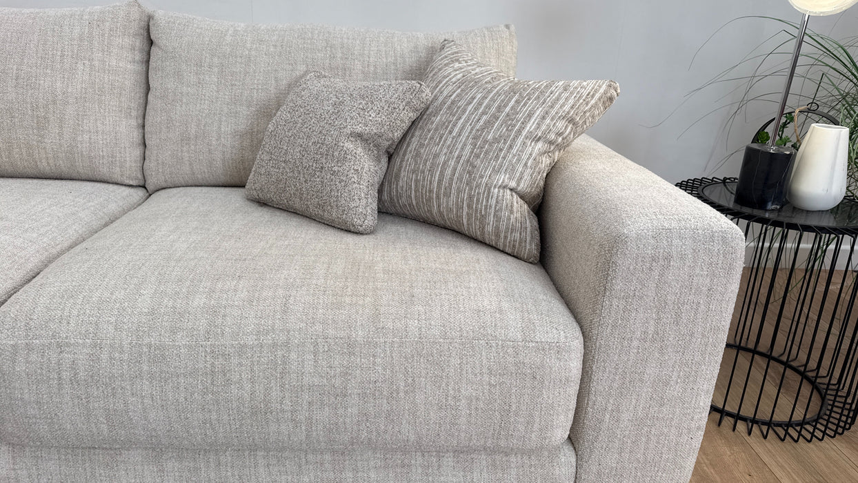 Sofology Amalfi Fabric 3 Corner 3 in Micro Flecked Boucle Natural Mix