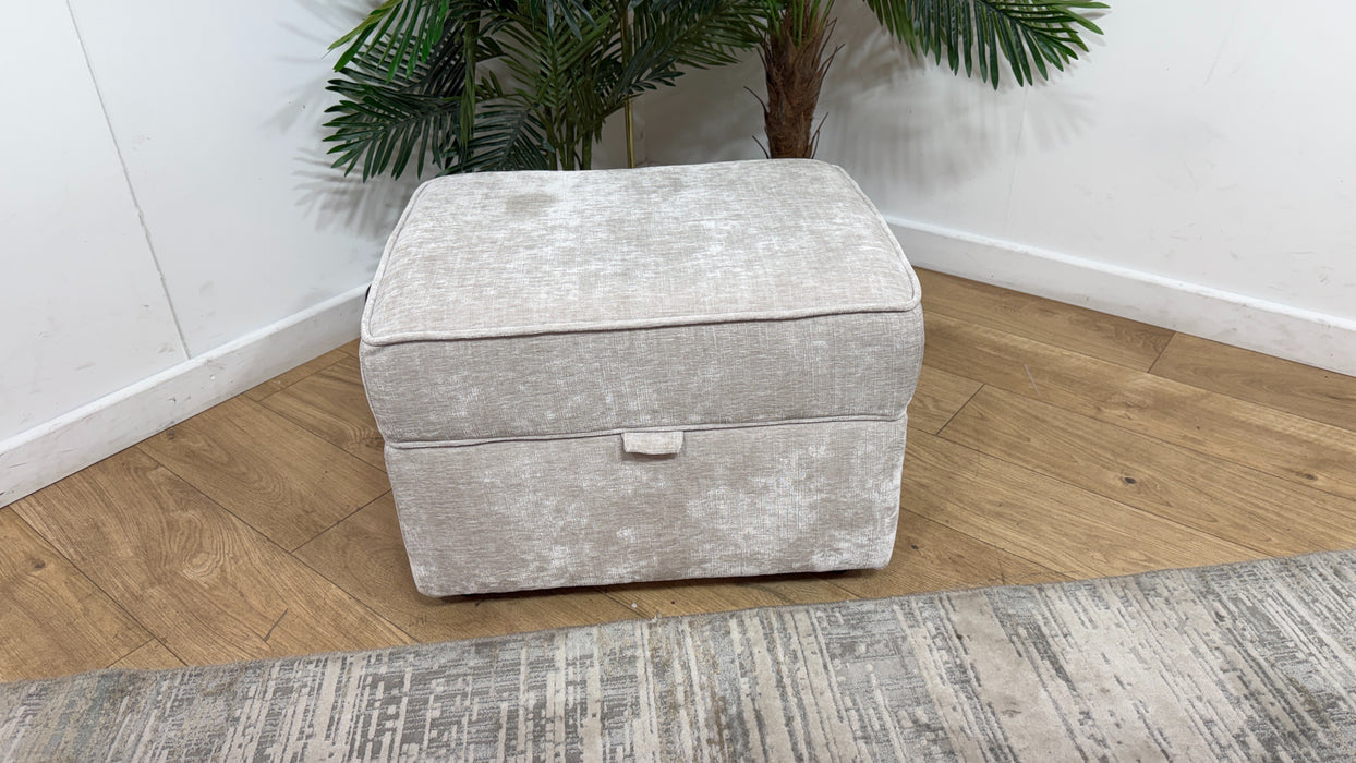 Sofology Georgio Fabric Storage Footstool Extra Flex Interior in Luxe Chenille Oyster