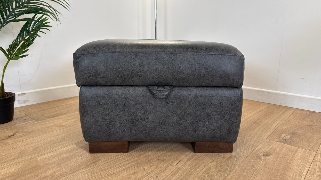 Linara Leather Storage Footstool