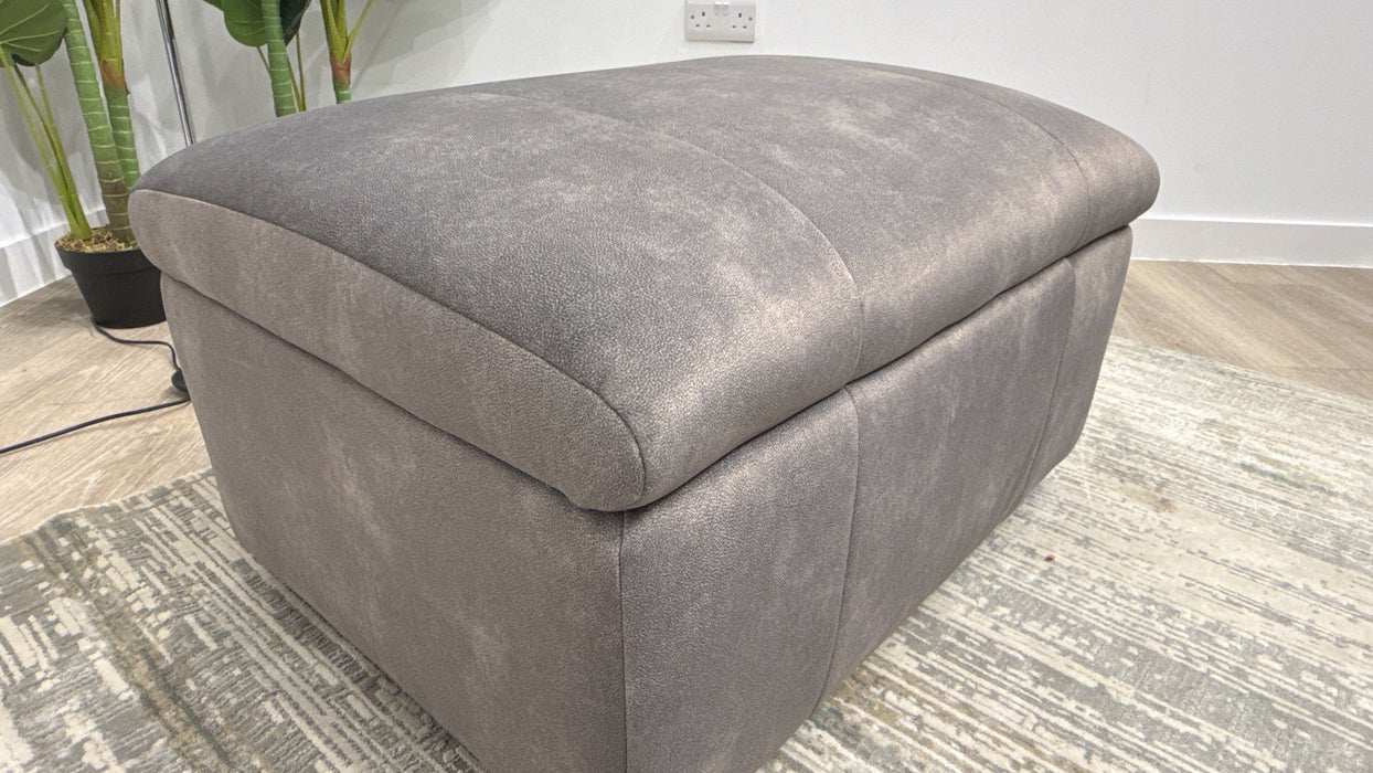 Sofology Lumiere Fabric Designer Storage Footstool in Lifestyle Flecked Mocha