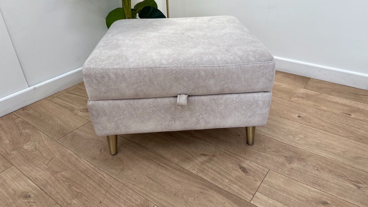 Sofology The Hackney Fabric Storage Footstool Memory Foam in Lifestyle Dapple Marble