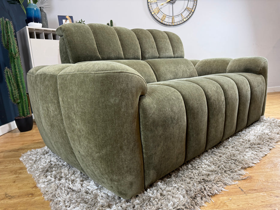 Nobu 2 Seater  Fabric Olive Green (WA2)