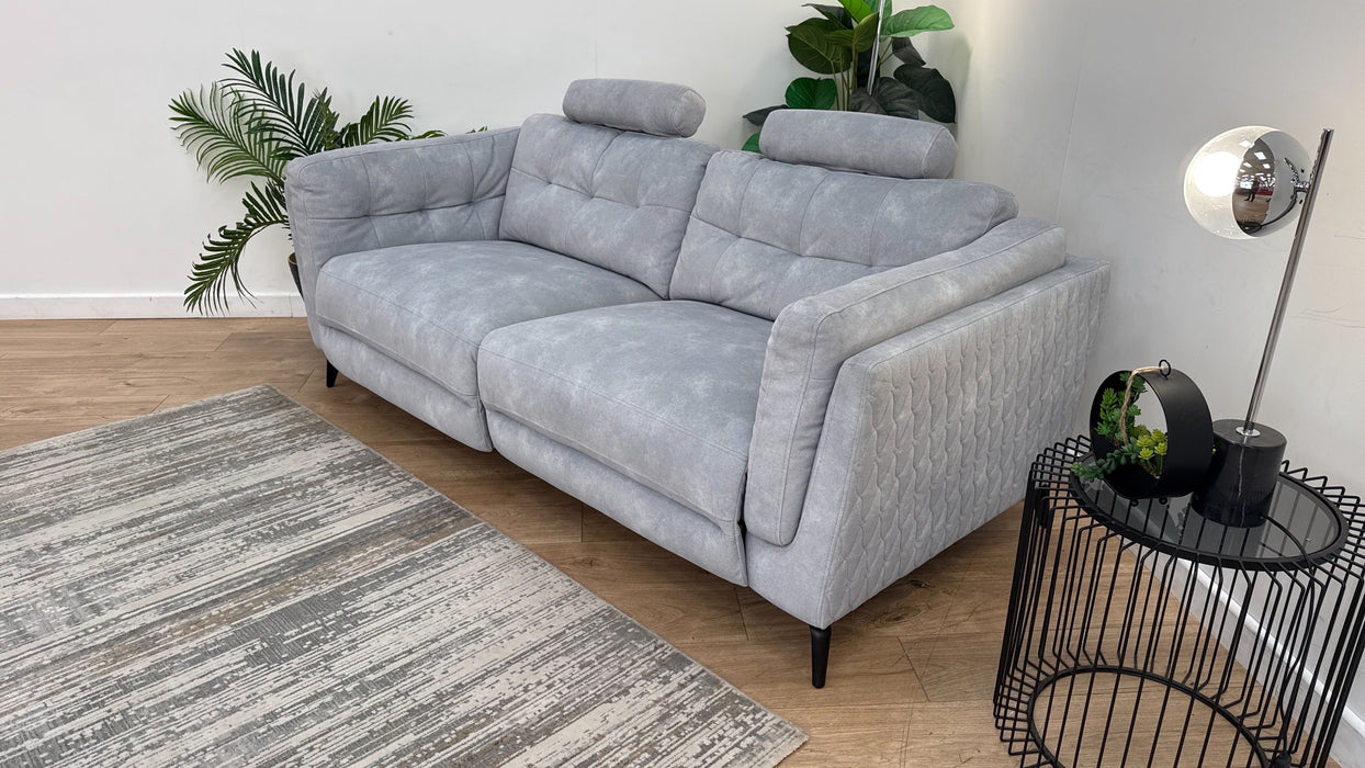 Sofology Muse Fabric Recliner 2.5 Seater in Silver