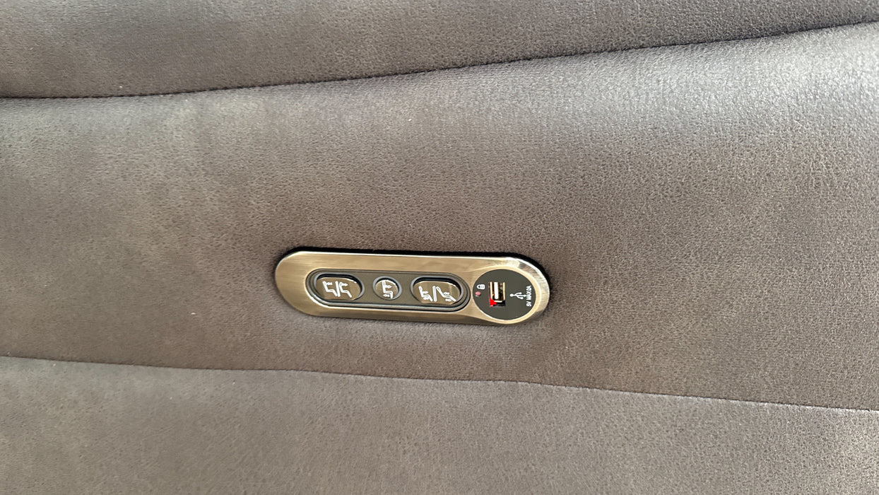 Sofology The Missouri 1 Corner 3 Fabric Recliner Sofa in Lifestyle Embossed Cappuccino