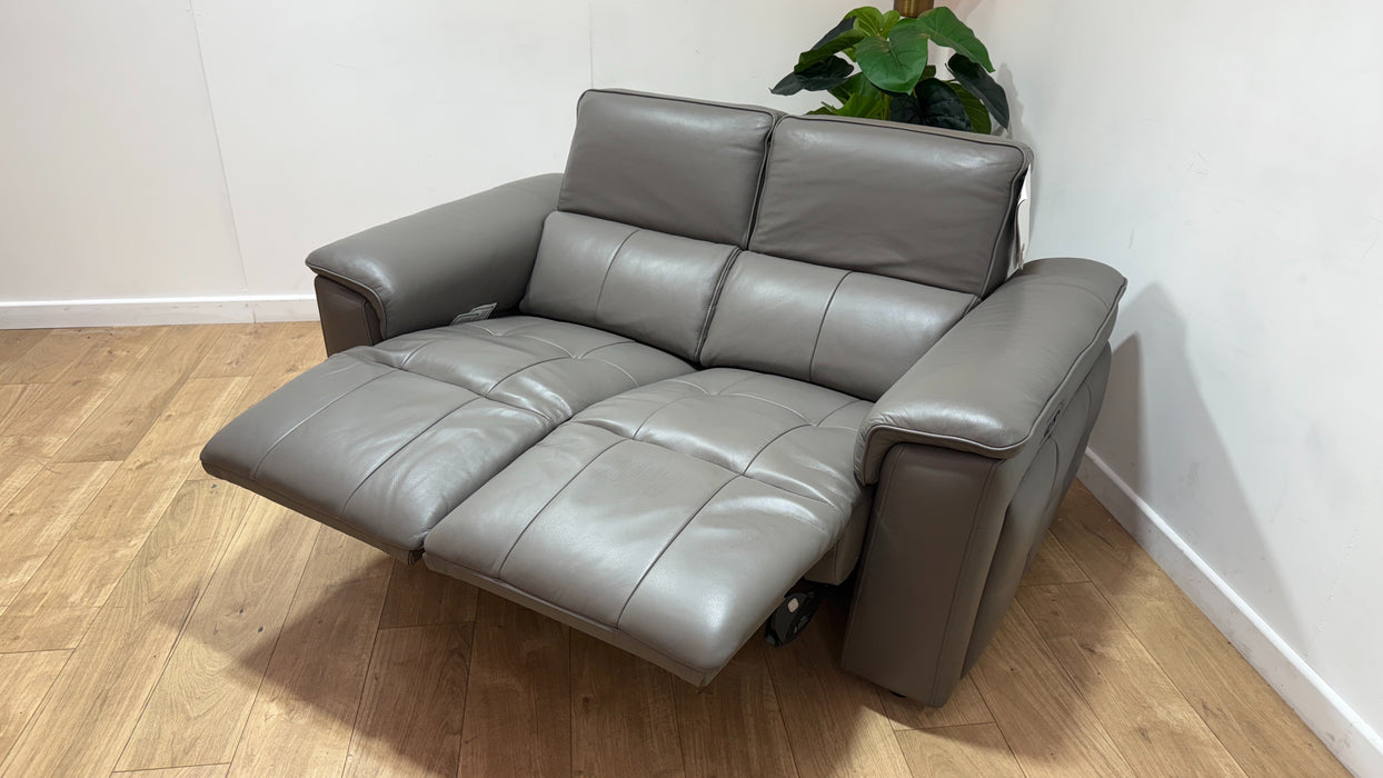 Sofology Leather Recliner 2 Seater in Elephant
