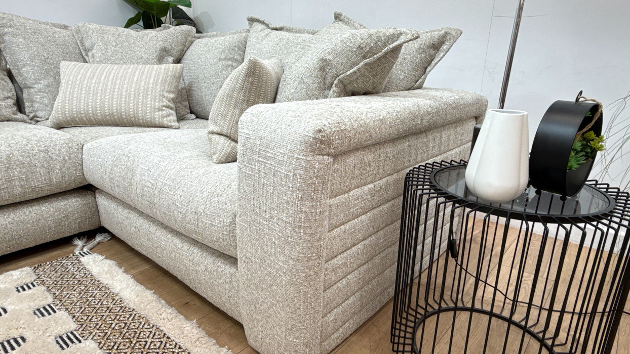 Sofology Cove Fabric 3 Corner 1 in Artisan Chenille Natural Mix