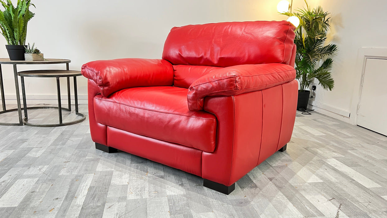 Santino - Leather Chair - Hampshire Red