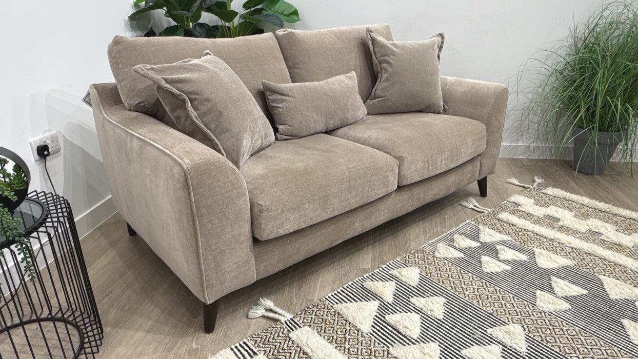 Sofology Mayfair Fabric 2 Seater Foam Seats in Soft Chenille Wicker