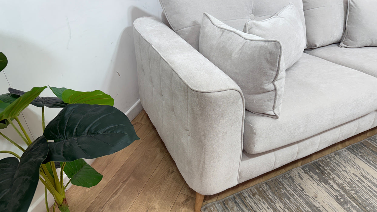Sofology Remy Fabric 4 Seater in Soft Chenille Natural
