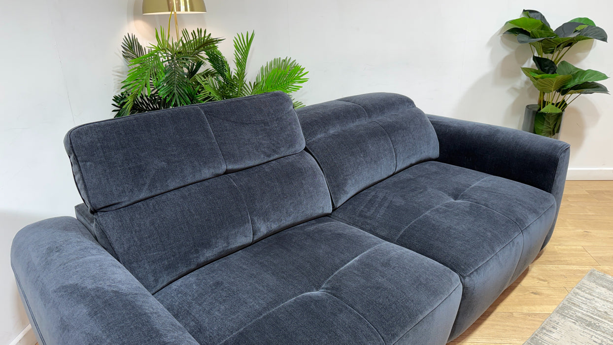 Sofology Riviera 3 Seater Fabric Sofa + Motion Chaise in Ink