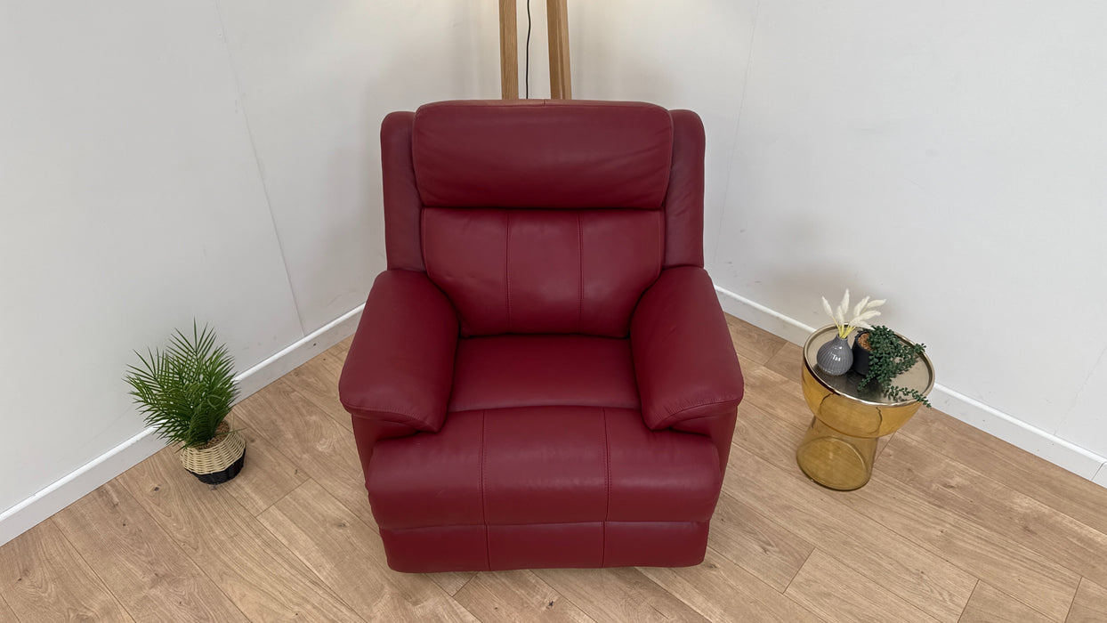 Gracie Leather Chair - Cranberry