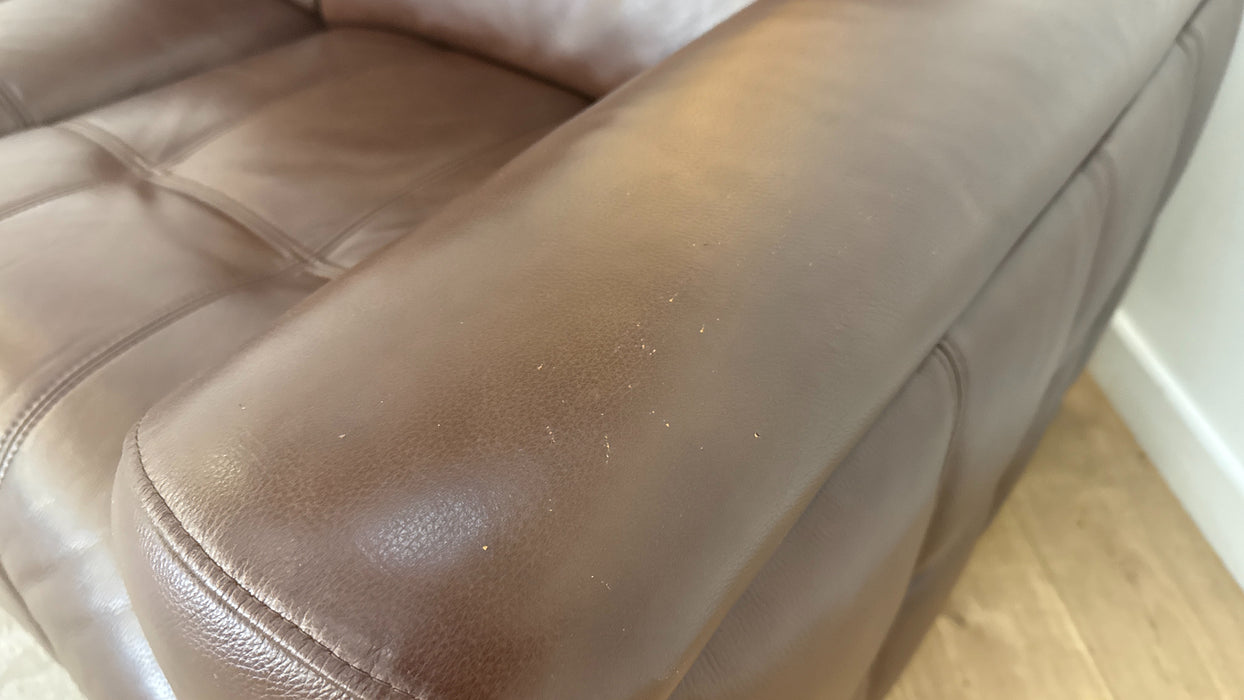 Sofology Marvella Leather 3 Power Recliner in Chocolate