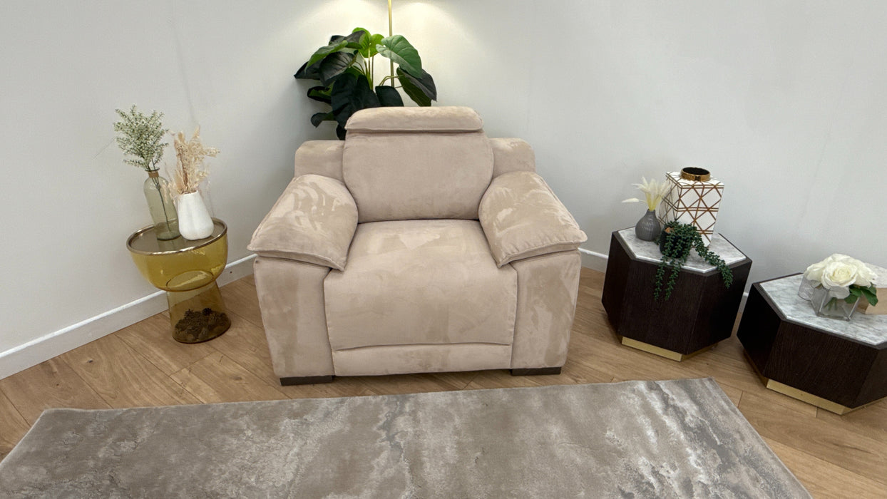 Sofology The Benz Recliner Chair in Lifestyle Plush Fabric Mink