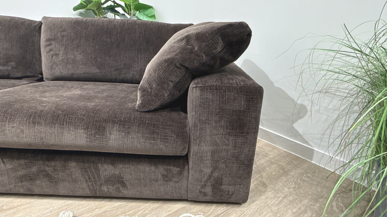 Sofology Harrington 4 Seater Split Fabric Sofa in Mulliner Mix Bourneville