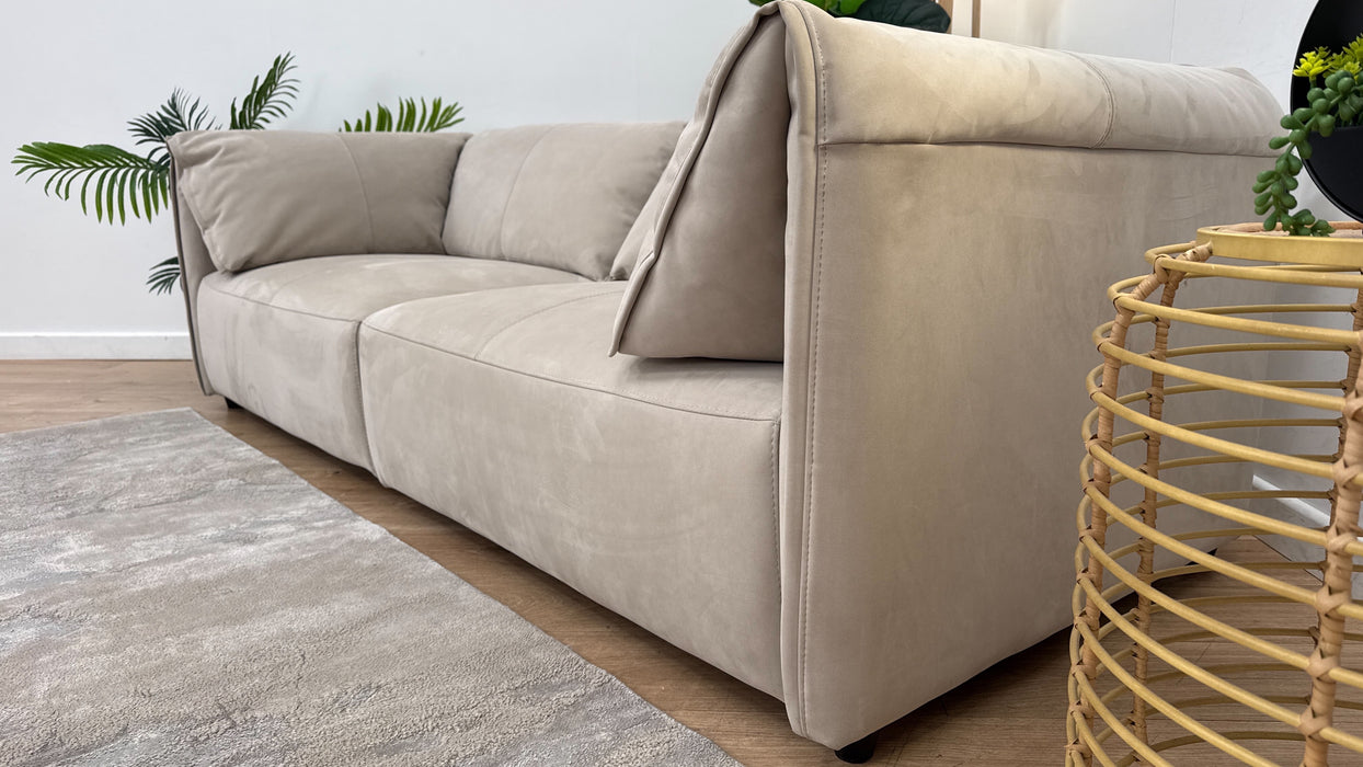 Sofology The Tessuto 3 Seater Split Fabric Sofa in Lifestyle Nubuck-Feel Fabric Stone